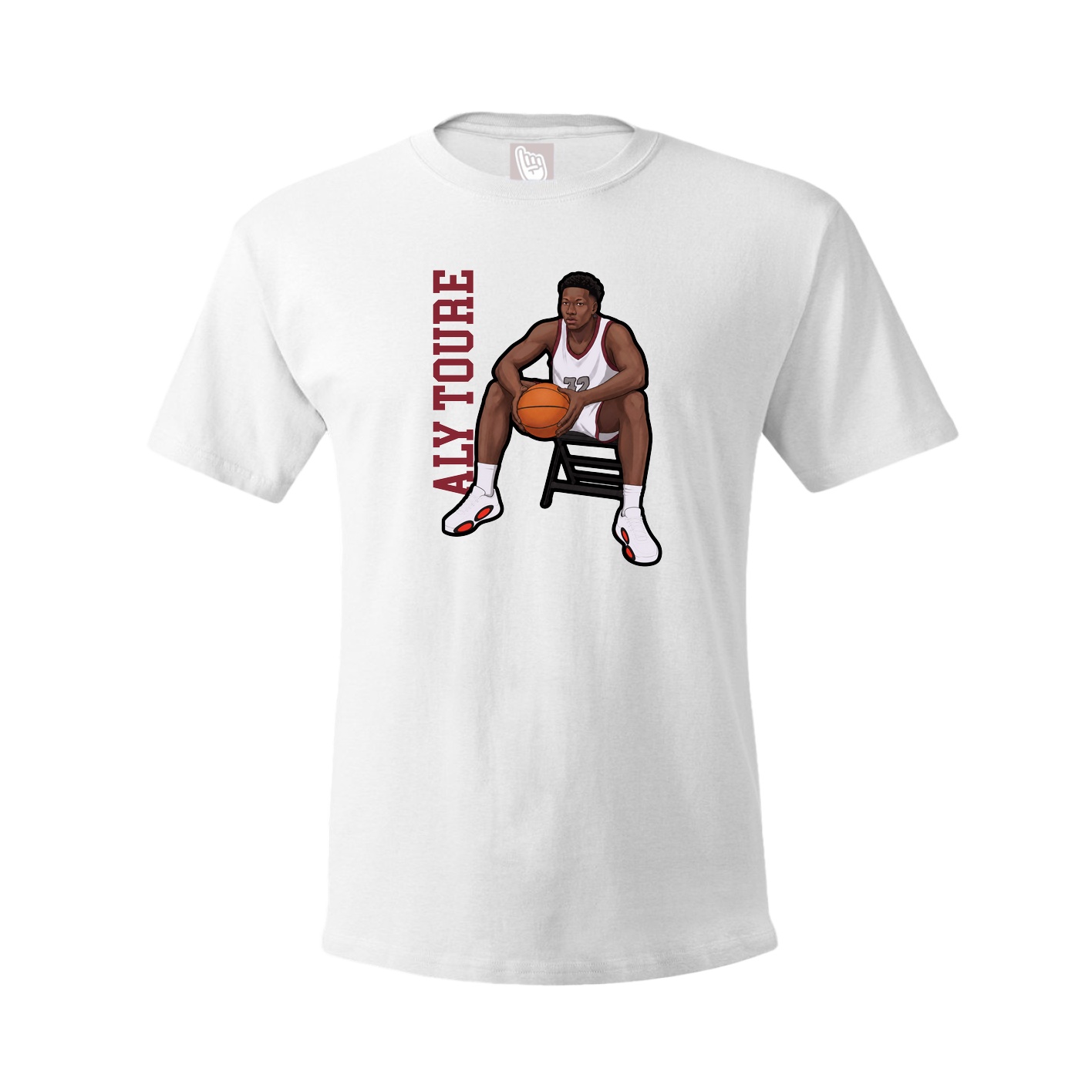 Youth Tee — Name Vertical in White