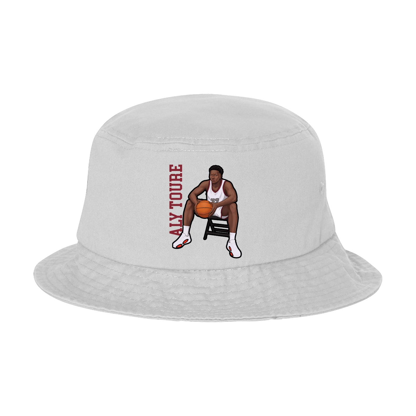 Bucket Cap — Name Vertical in White