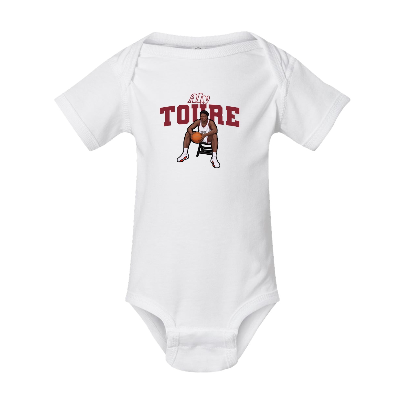 Baby Onesie — Name Arch in White