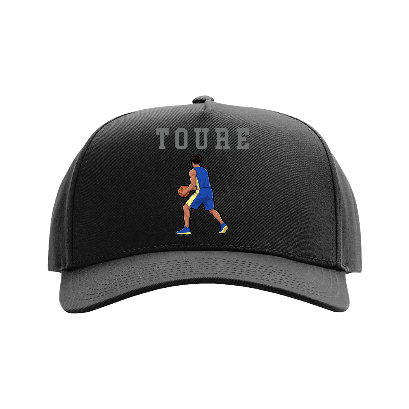Full Fabric Five-Panel Champ Cap — Shirsey in Black