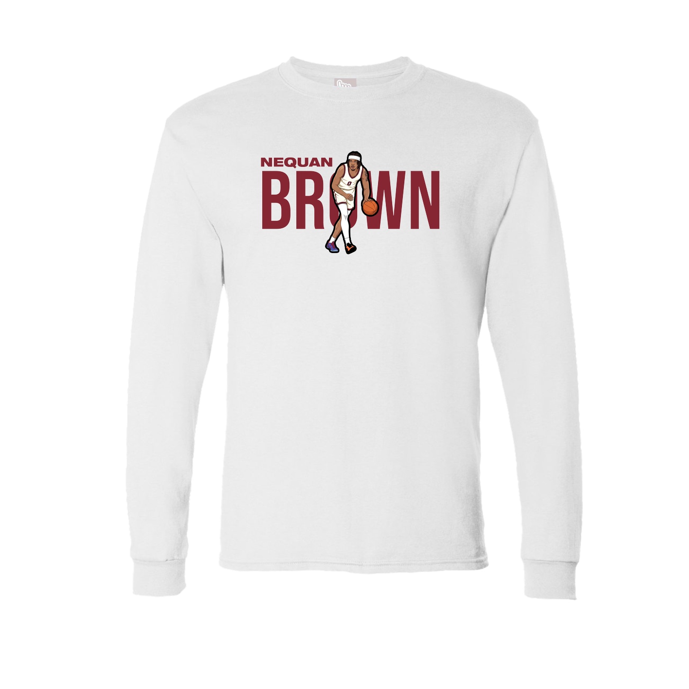 Long Sleeve Tee — Player Name in White