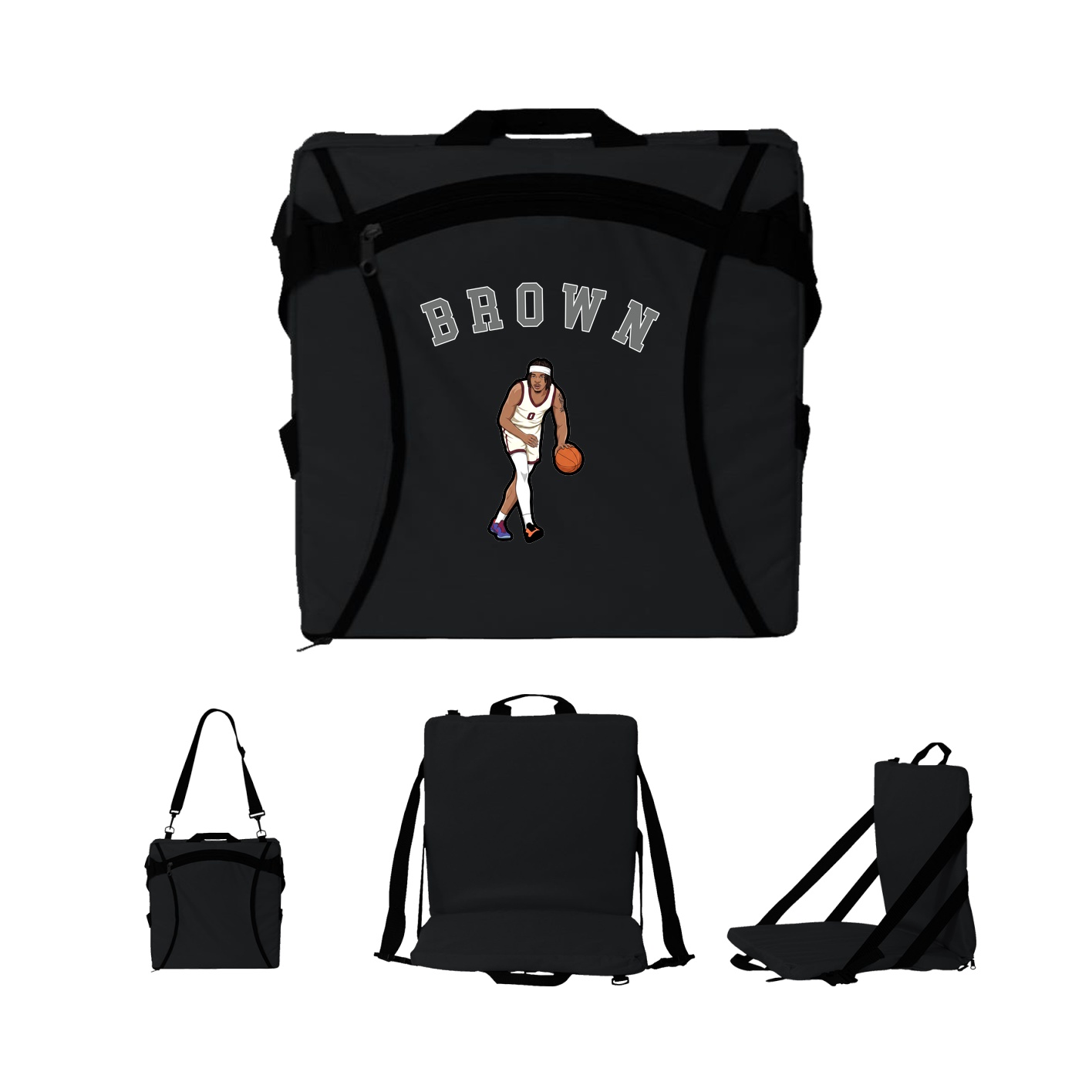 Folding Stadium Seat — Shirsey Arch in Black