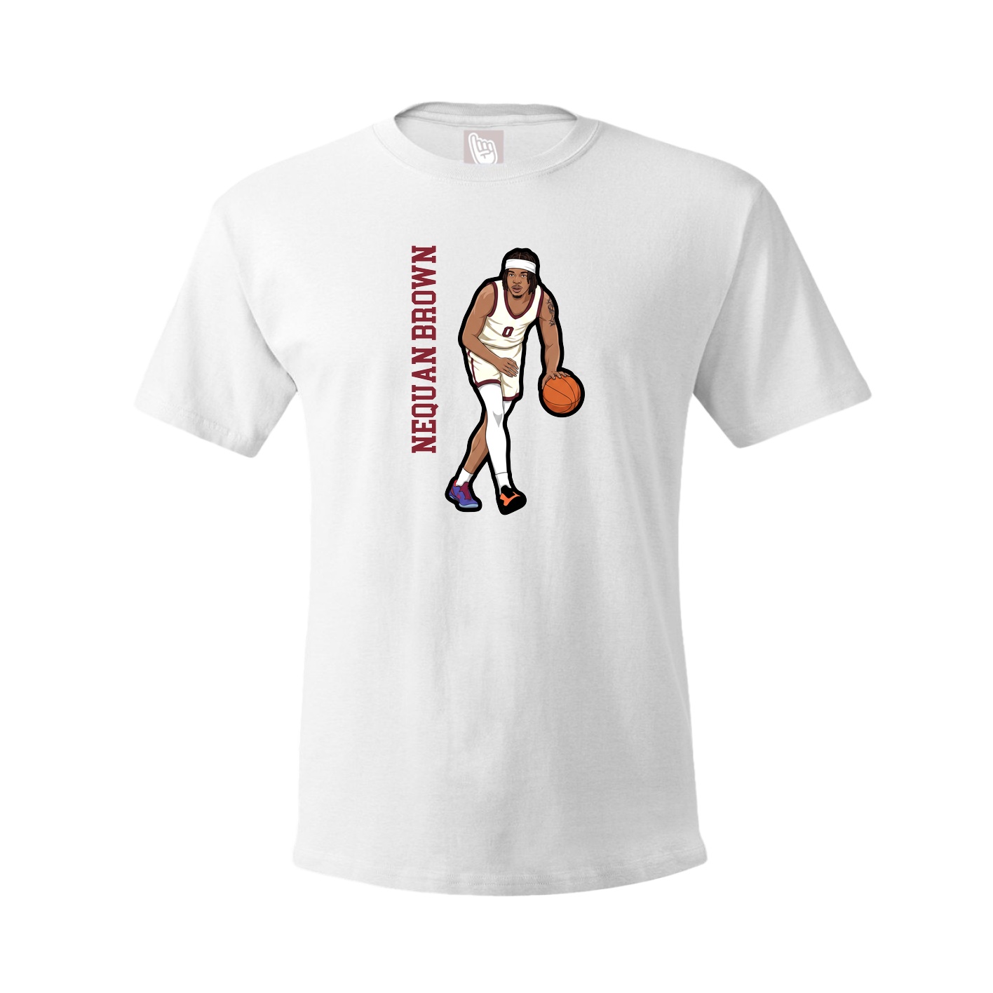 Youth Tee — Name Vertical in White