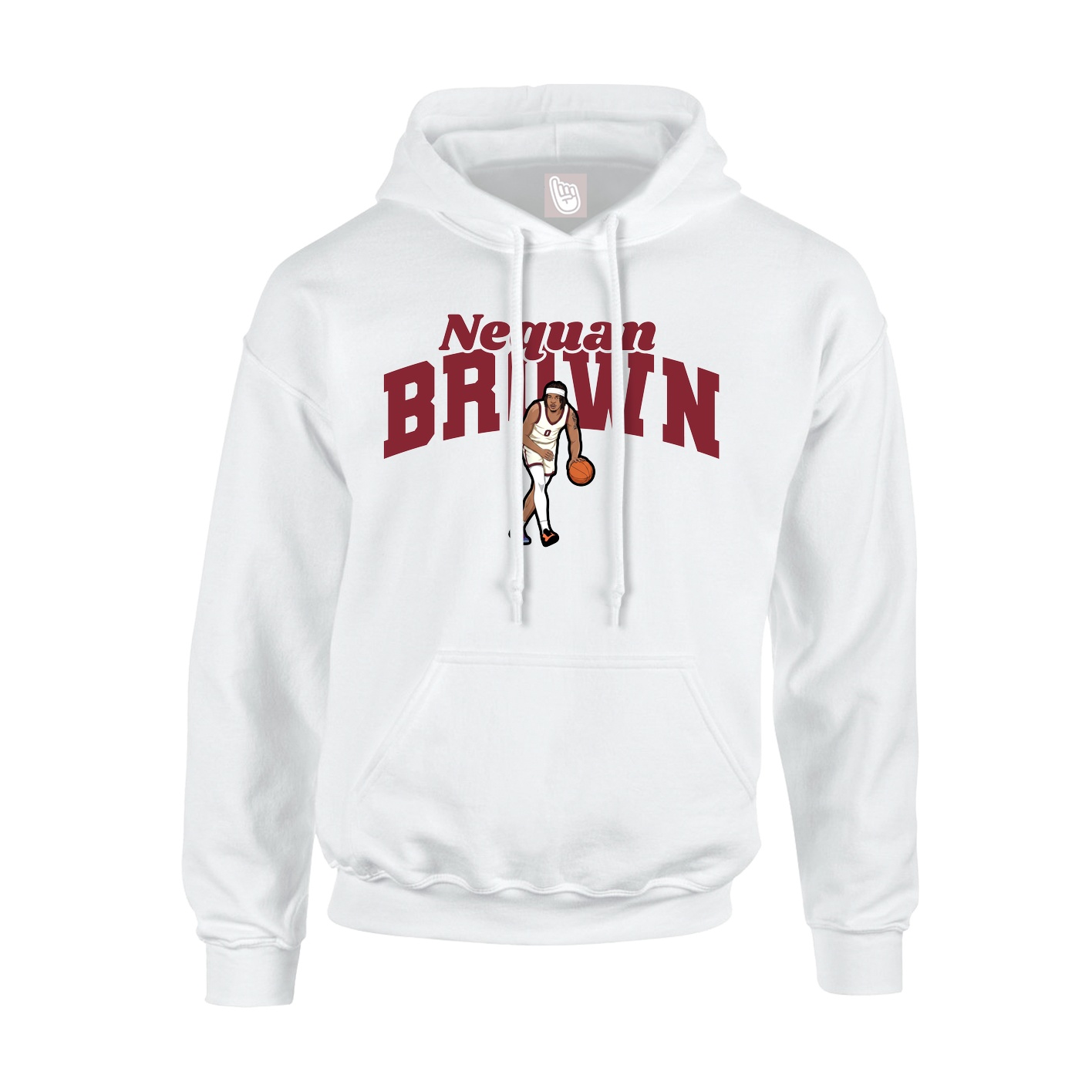 Youth Hoodie — Signature Arch in White