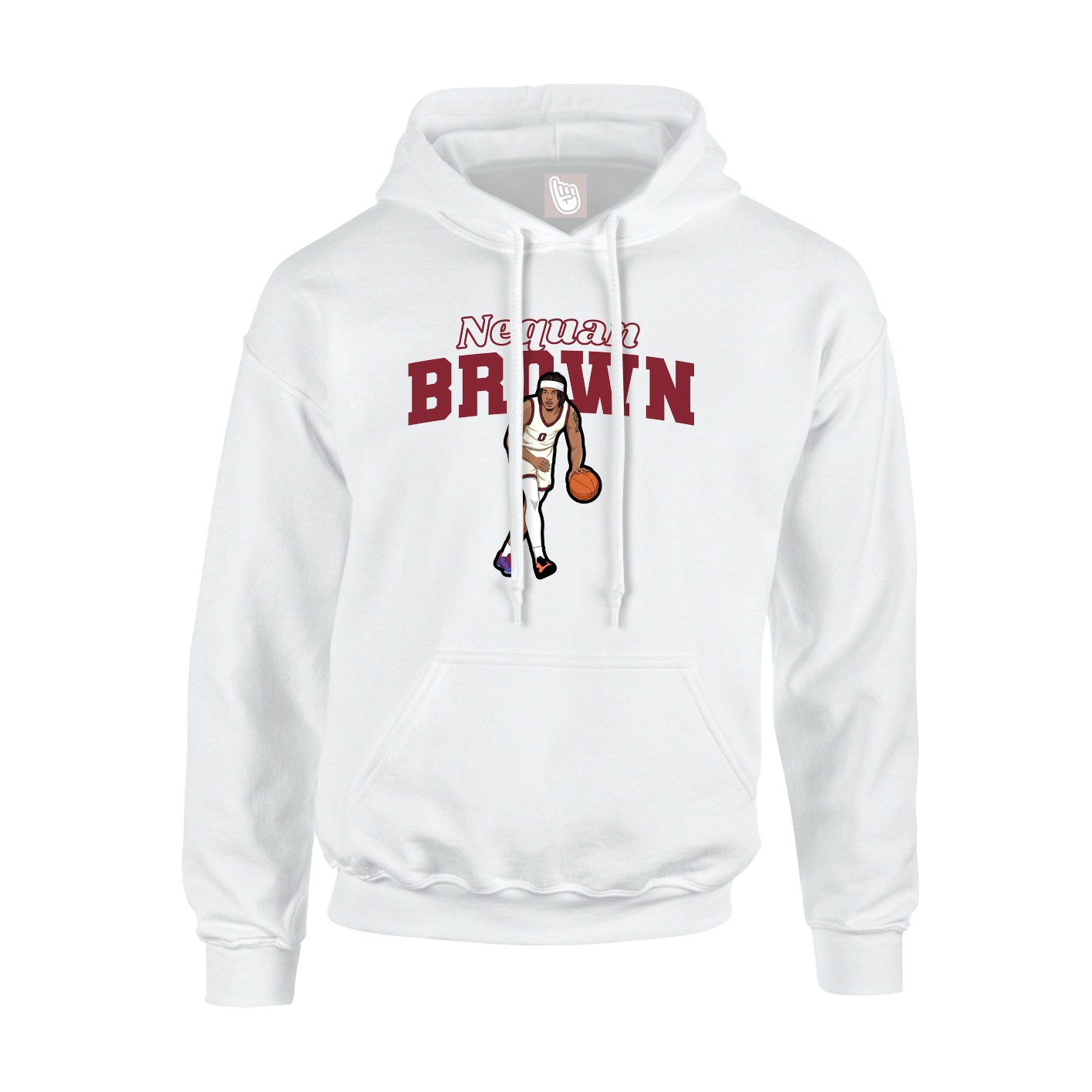 Hoodie — Name Arch in White