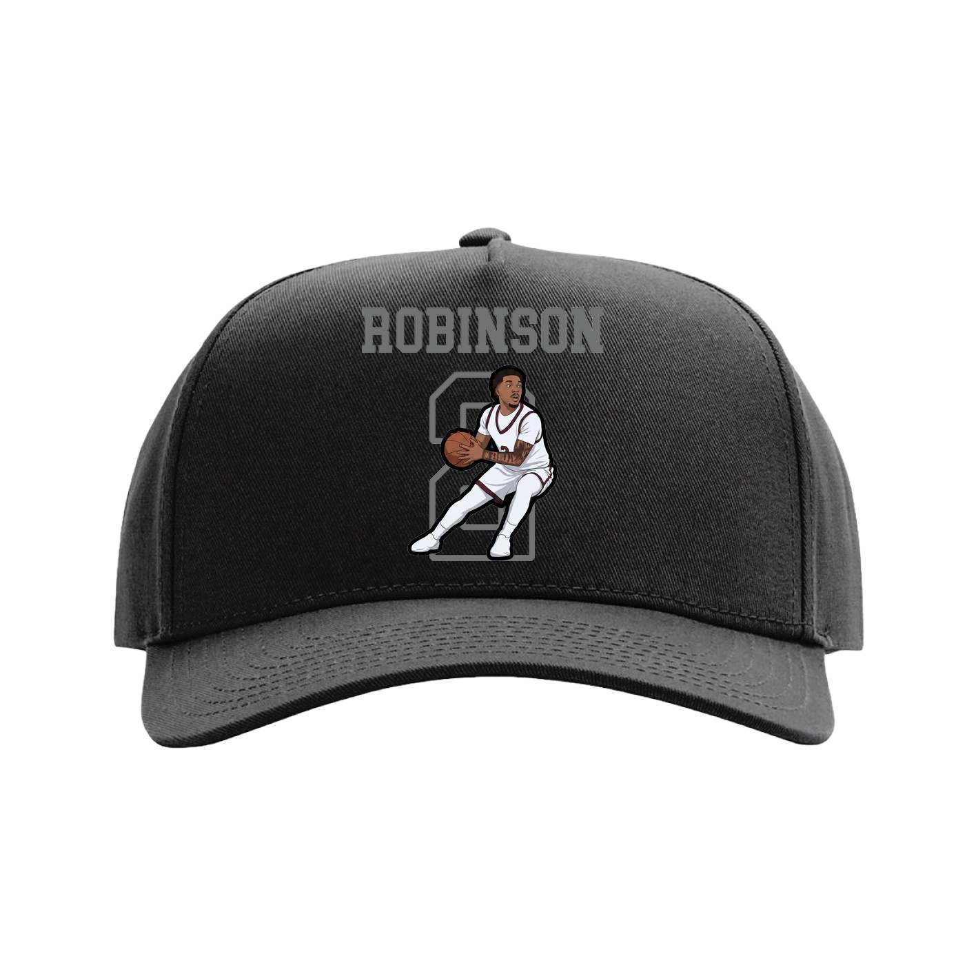 Full Fabric Five-Panel Champ Cap — Shirsey in Black