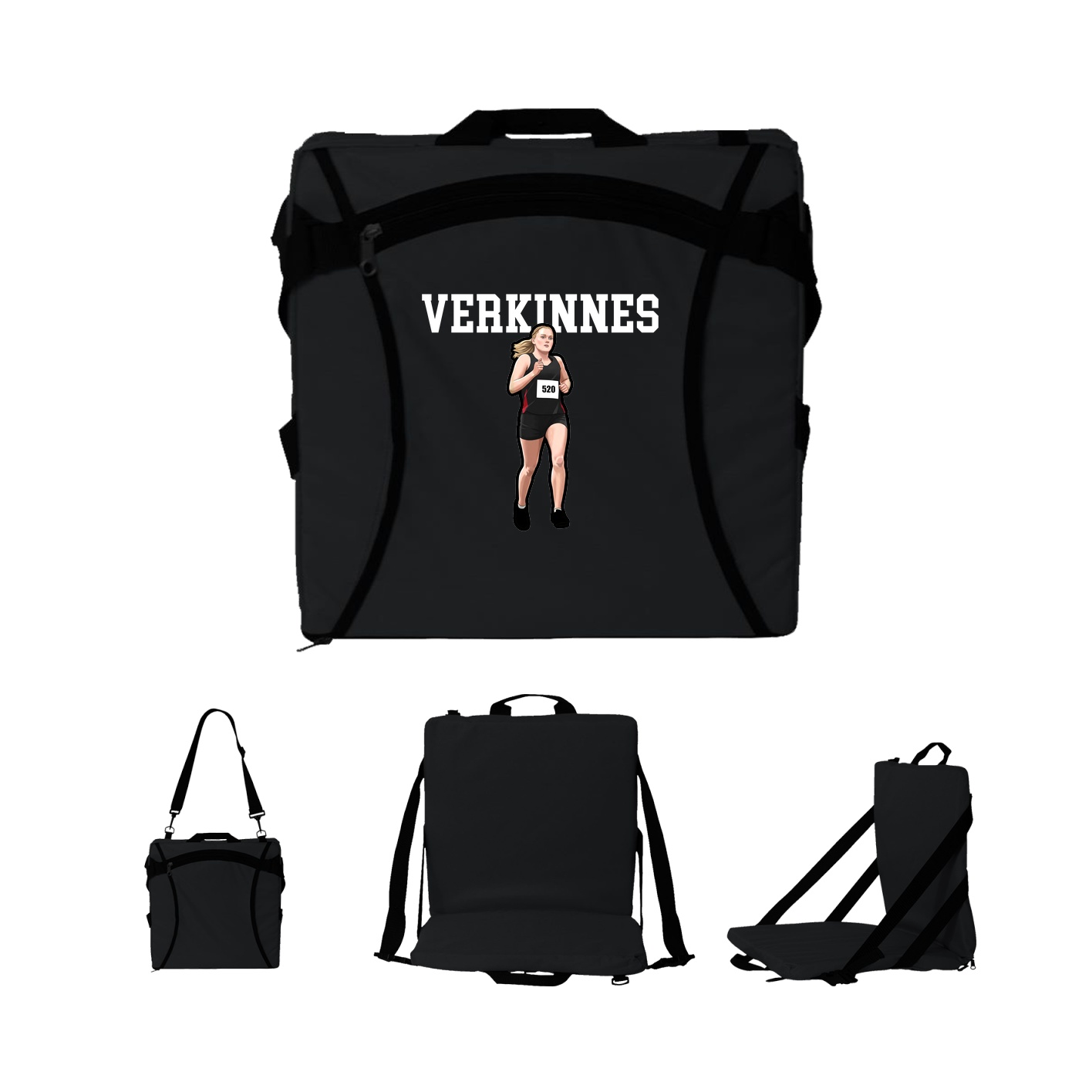 Folding Stadium Seat — Shirsey in Black