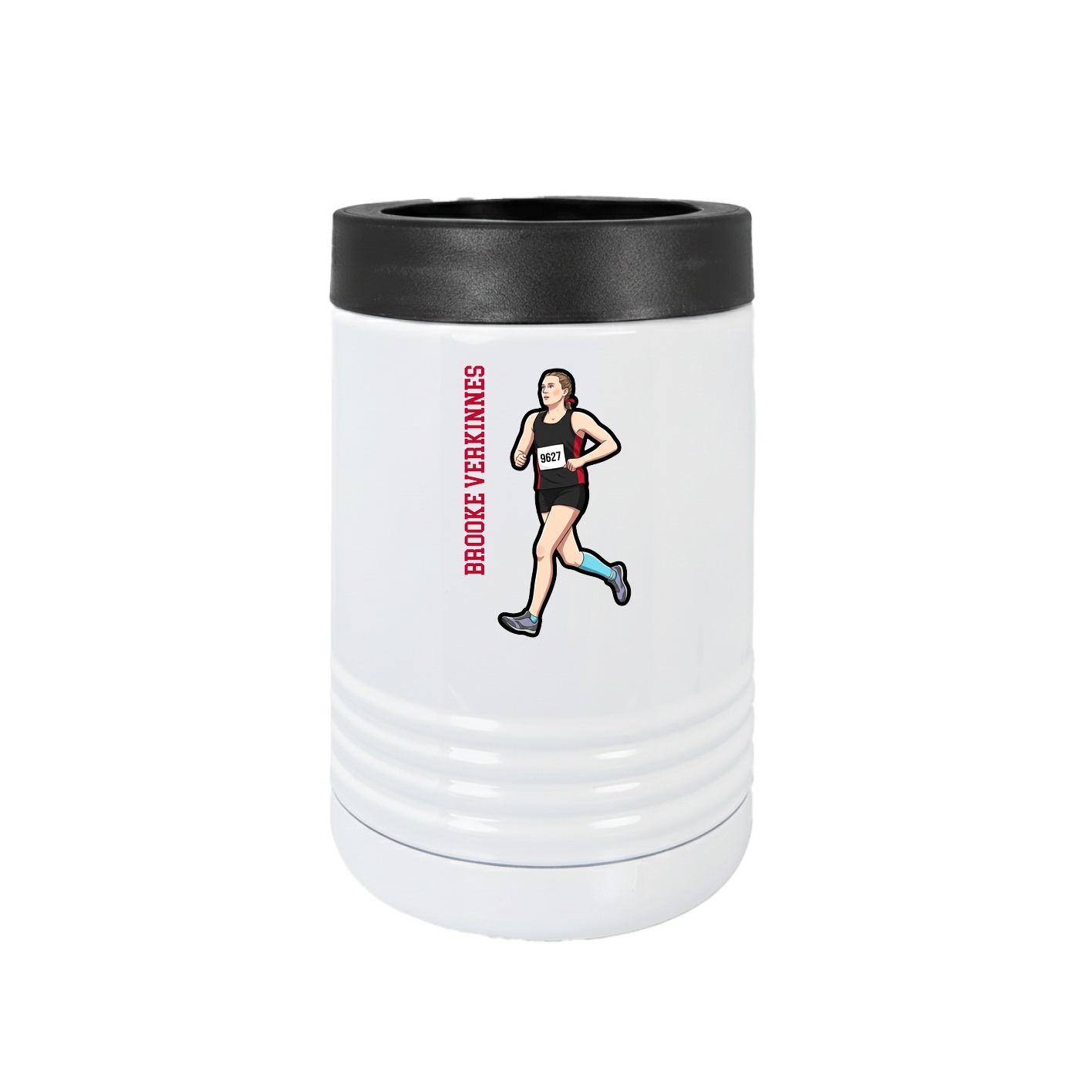 Beverage Holder — Name Vertical in White