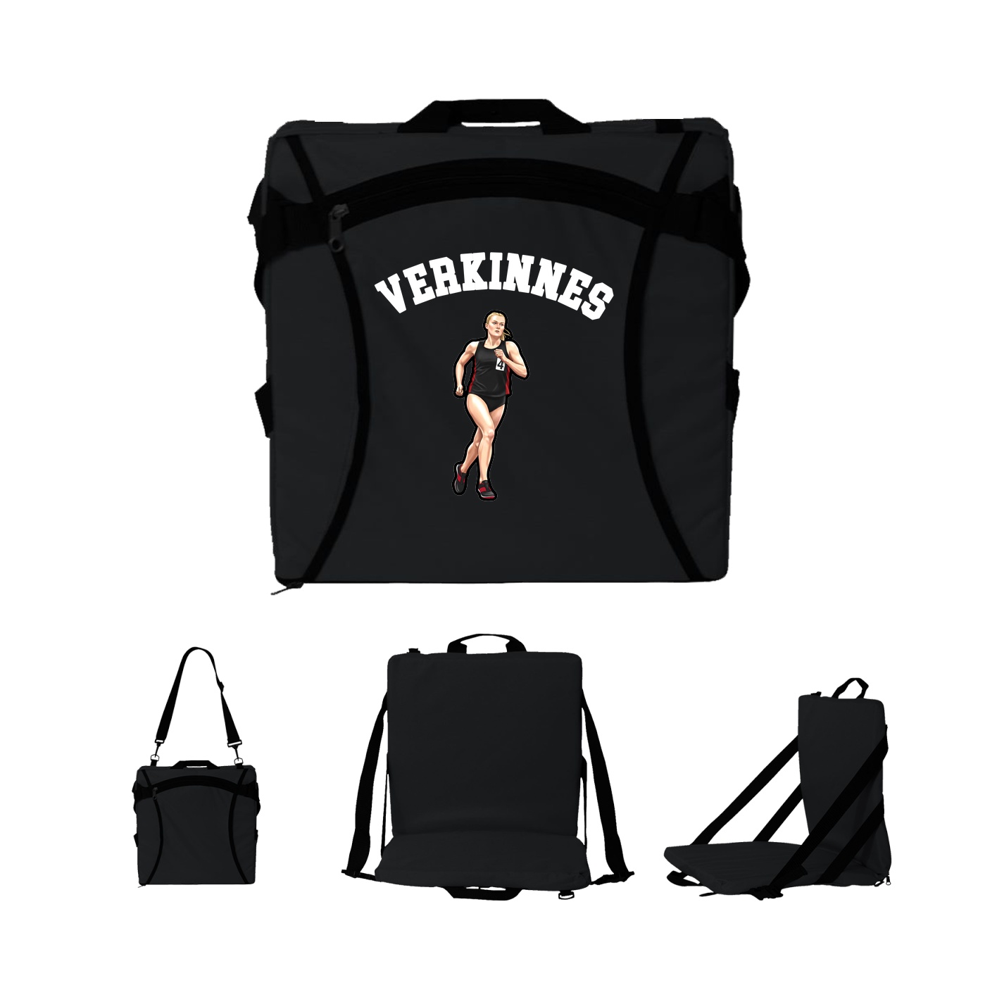 Folding Stadium Seat — Shirsey Arch in Black