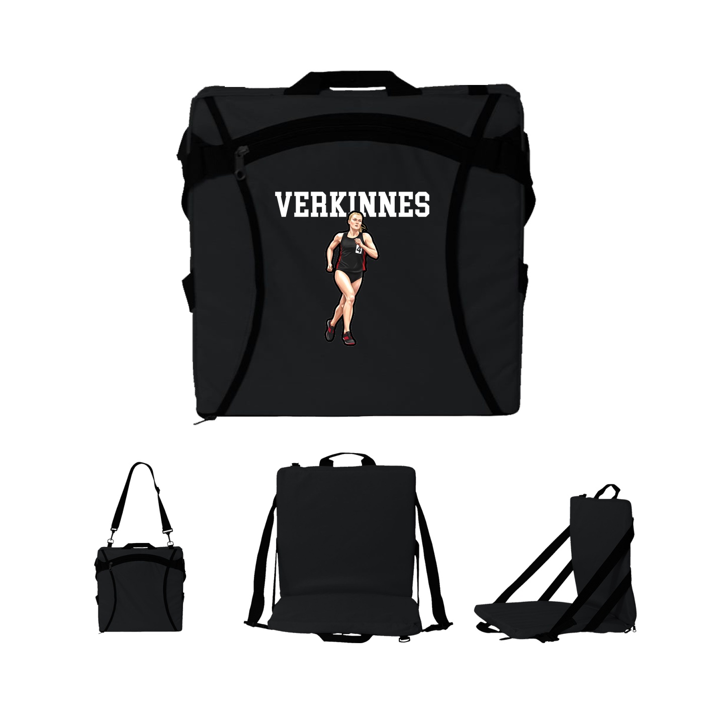 Folding Stadium Seat — Shirsey in Black