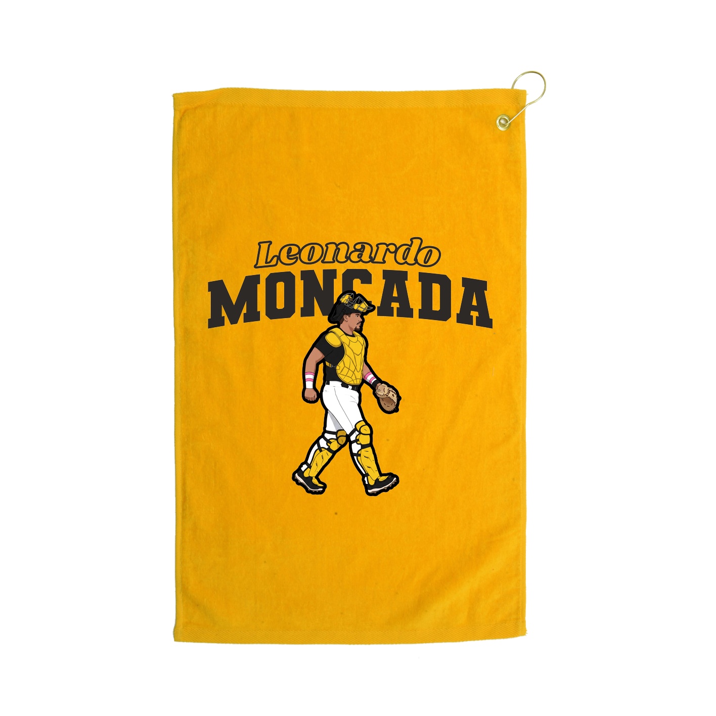 Golf Towel — Name Arch in Gold