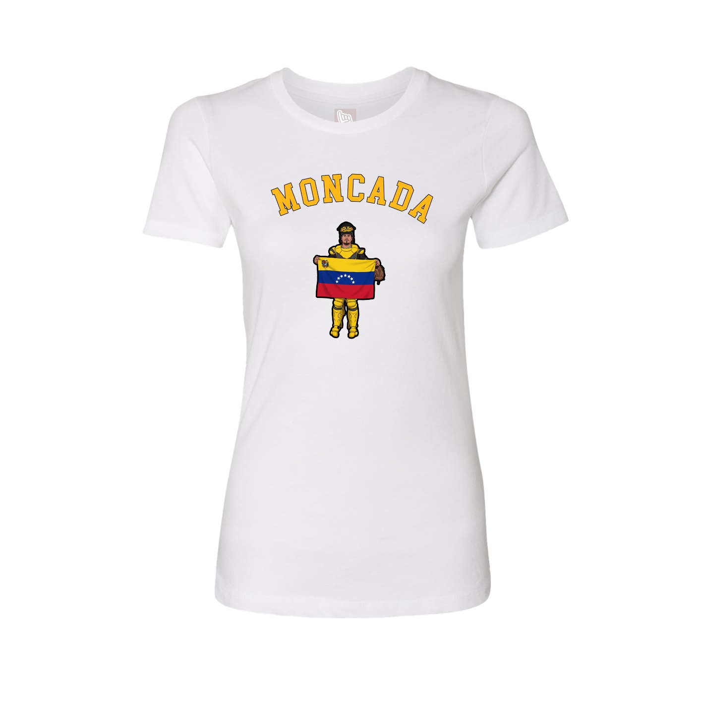 Fitted Women's Tee — Shirsey Arch in White