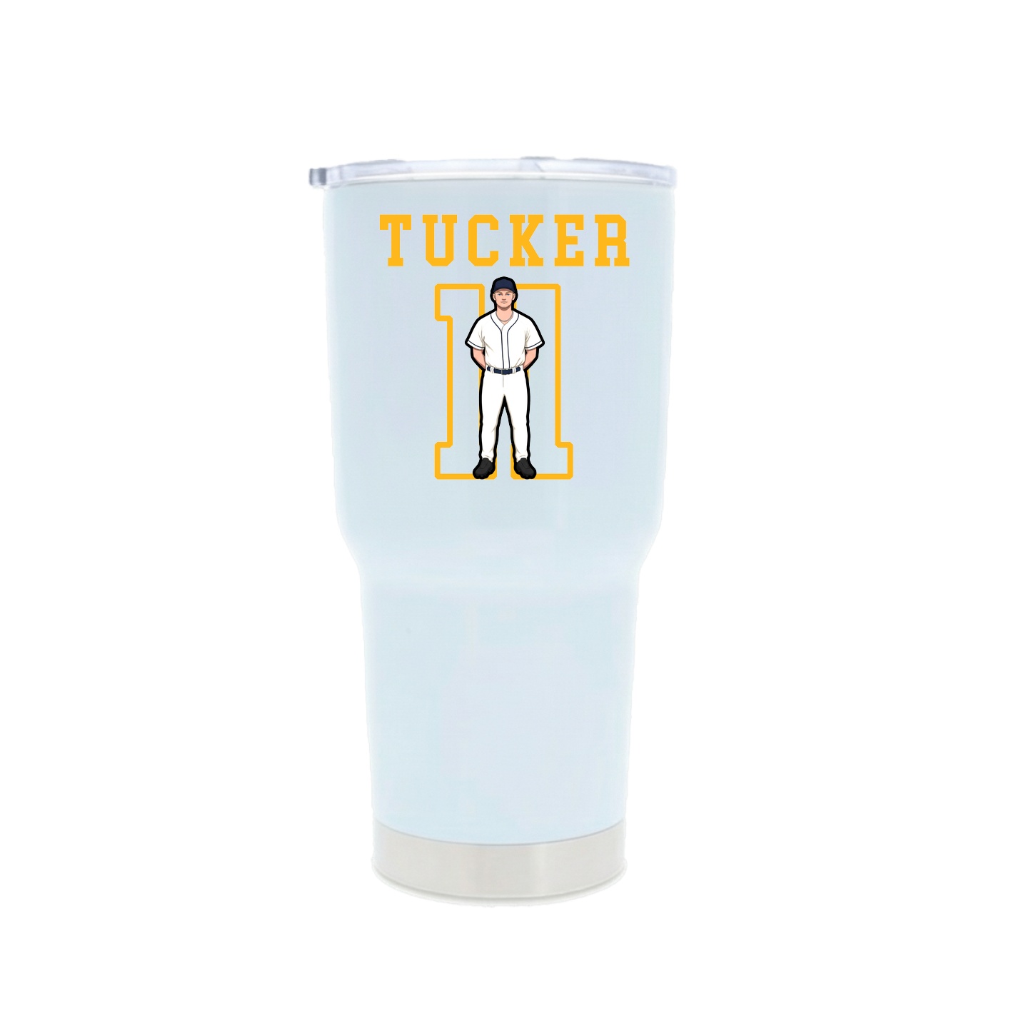 30oz Stainless Steel Tumbler — Shirsey in White