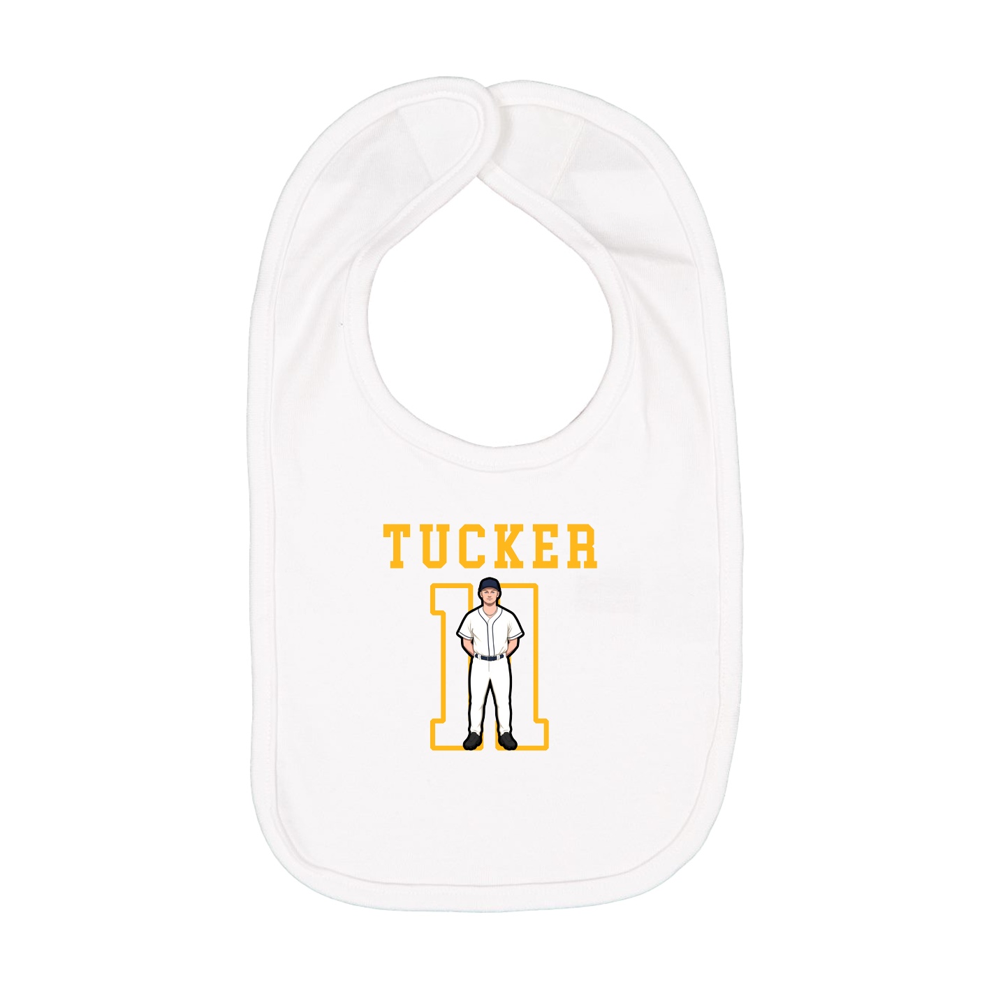 Infant Bib — Shirsey in White