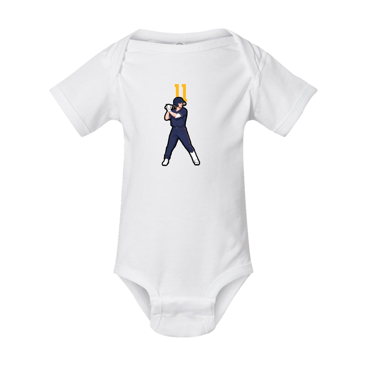 Baby Onesie — Number Top in White