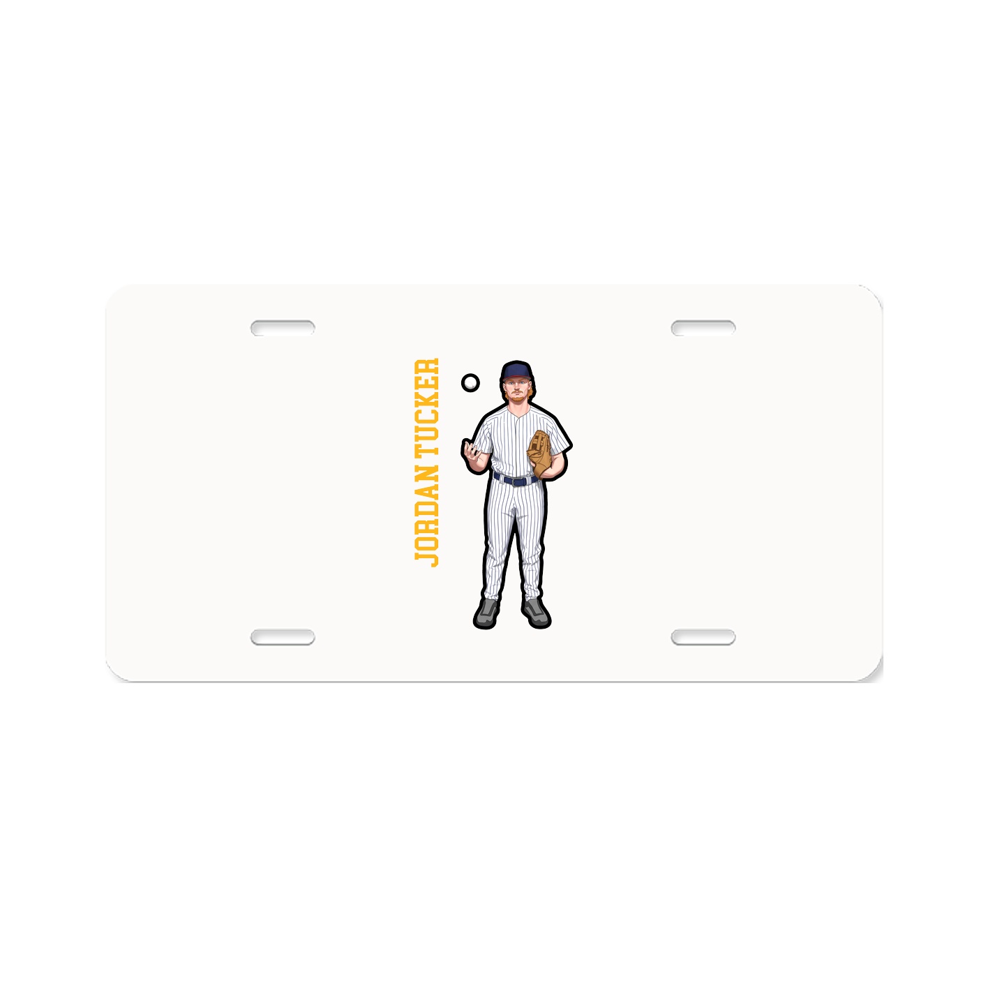 License Plate — Name Vertical in Classic