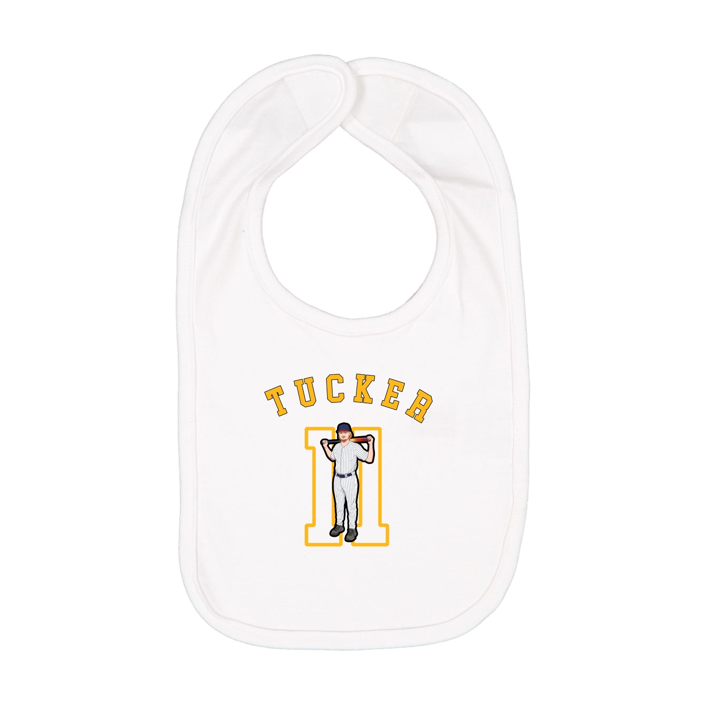Infant Bib — Shirsey Arch in White