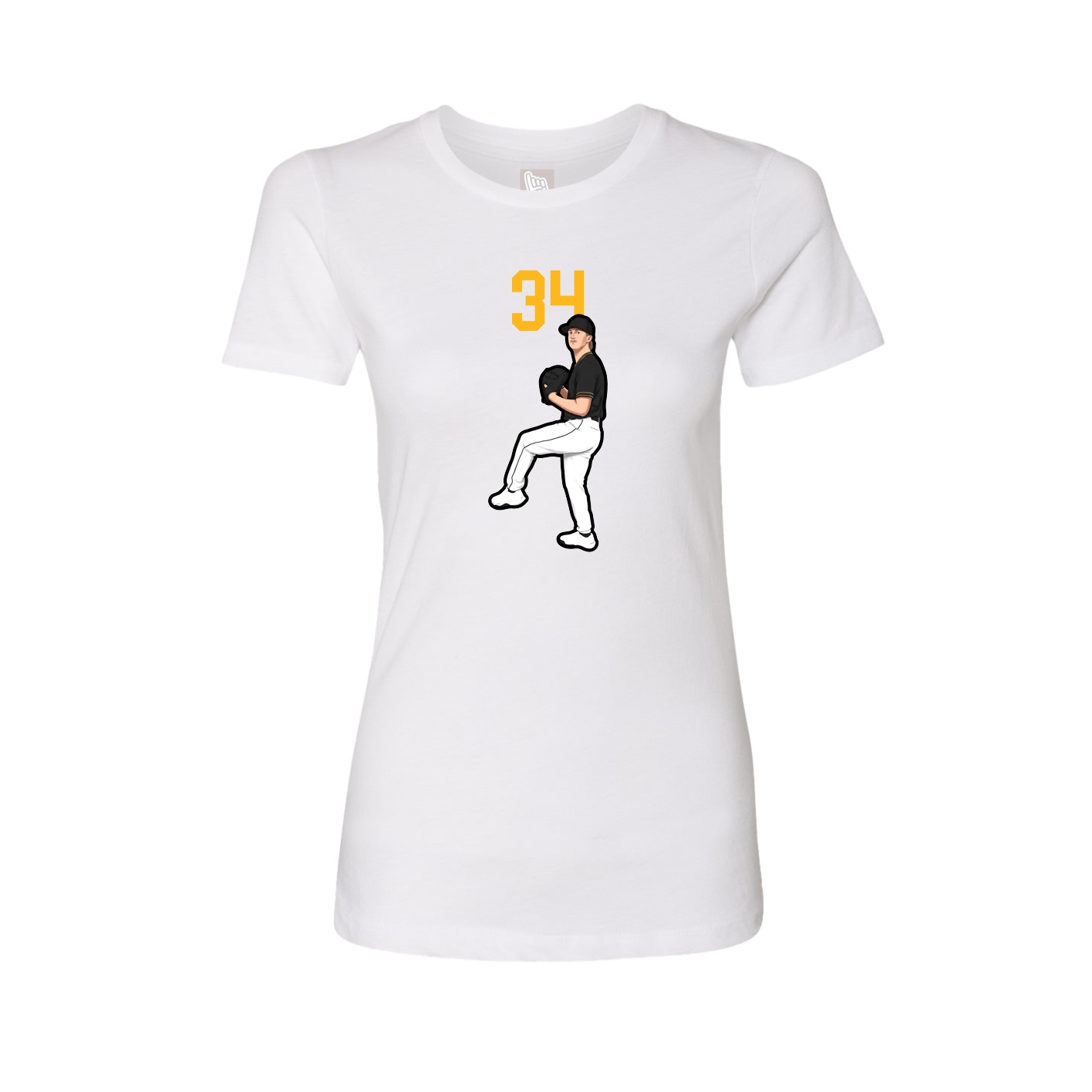 Fitted Women's Tee — Number Top in White