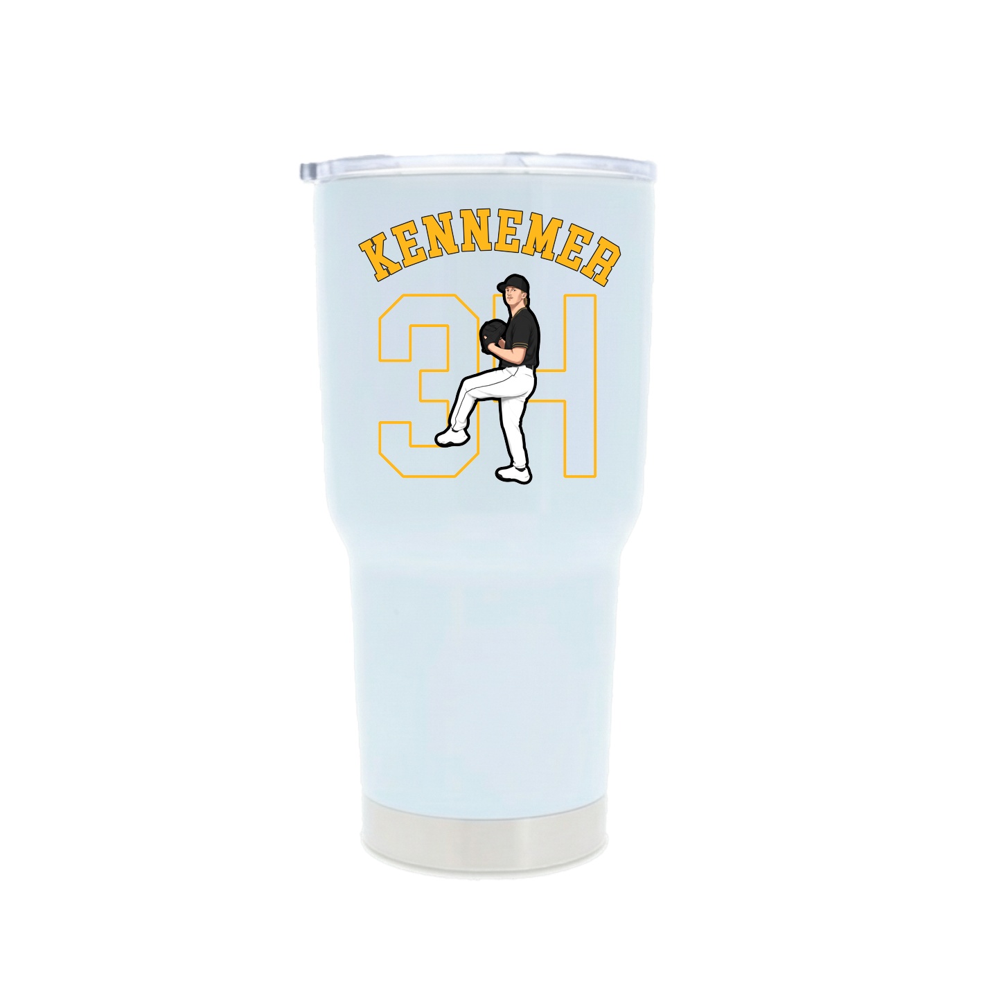 30oz Stainless Steel Tumbler — Shirsey Arch in White