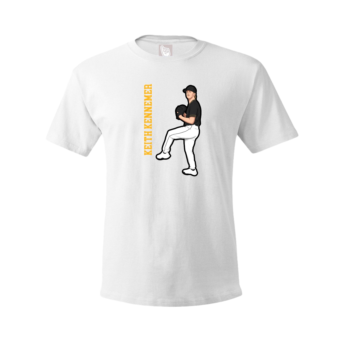 Youth Tee — Name Vertical in White