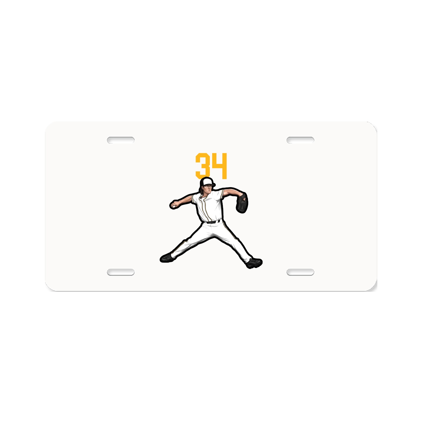 License Plate — Number Top in Classic