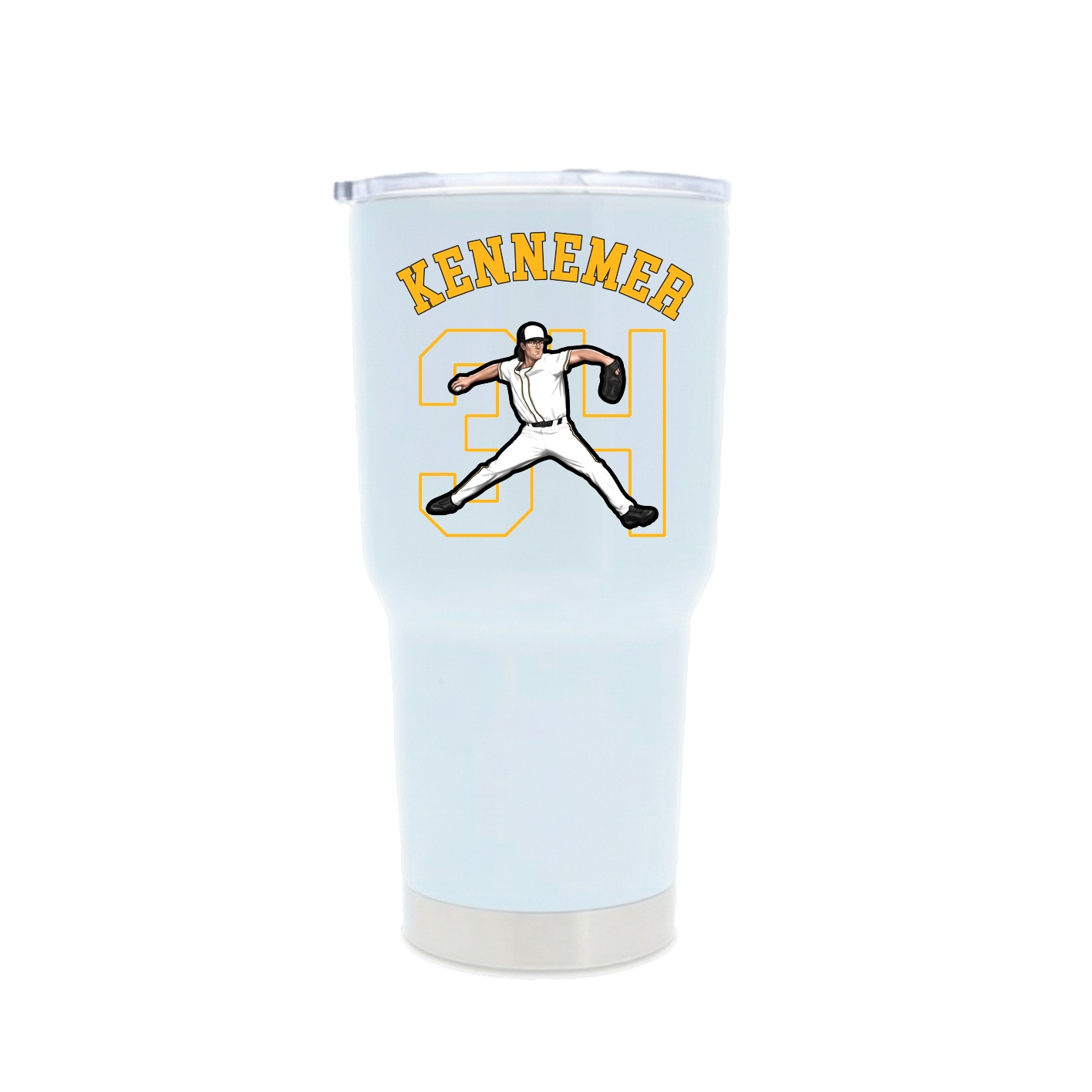 30oz Stainless Steel Tumbler — Shirsey Arch in White