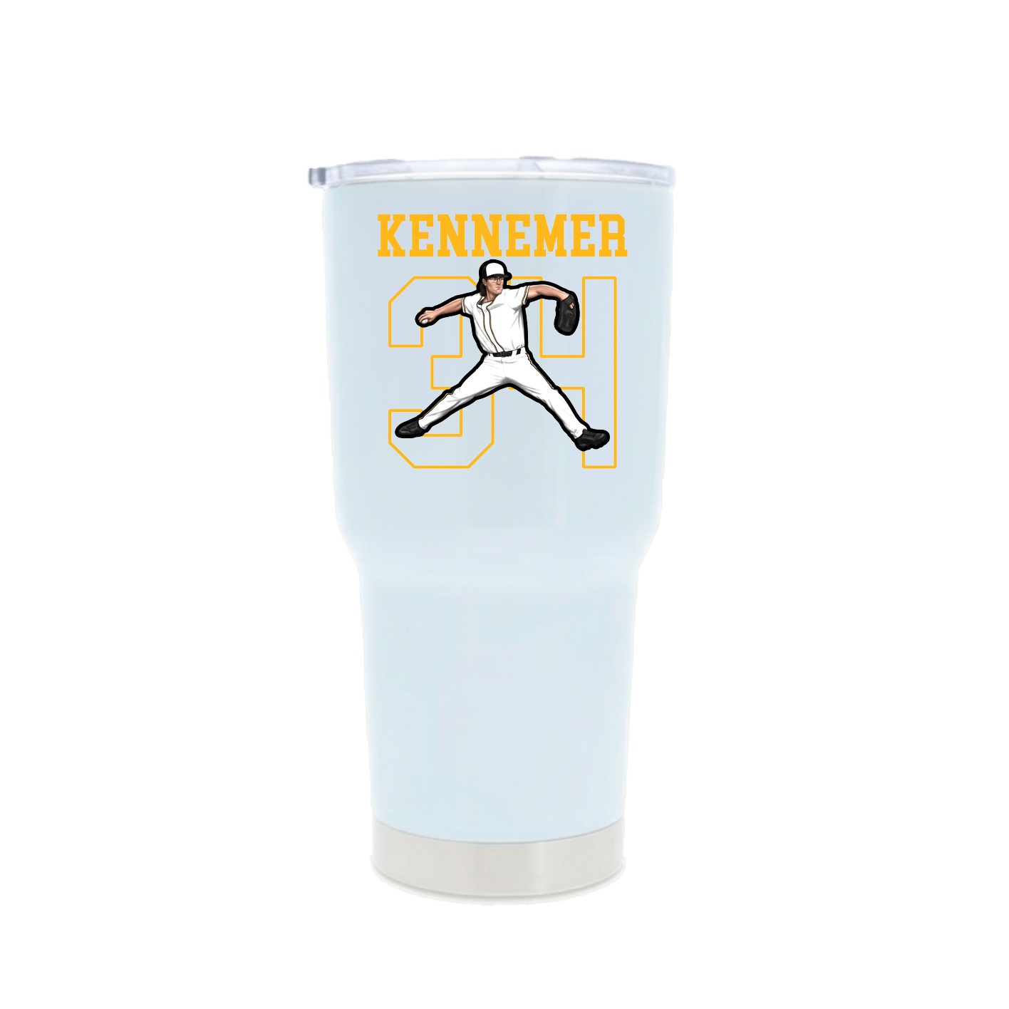 30oz Stainless Steel Tumbler — Shirsey in White