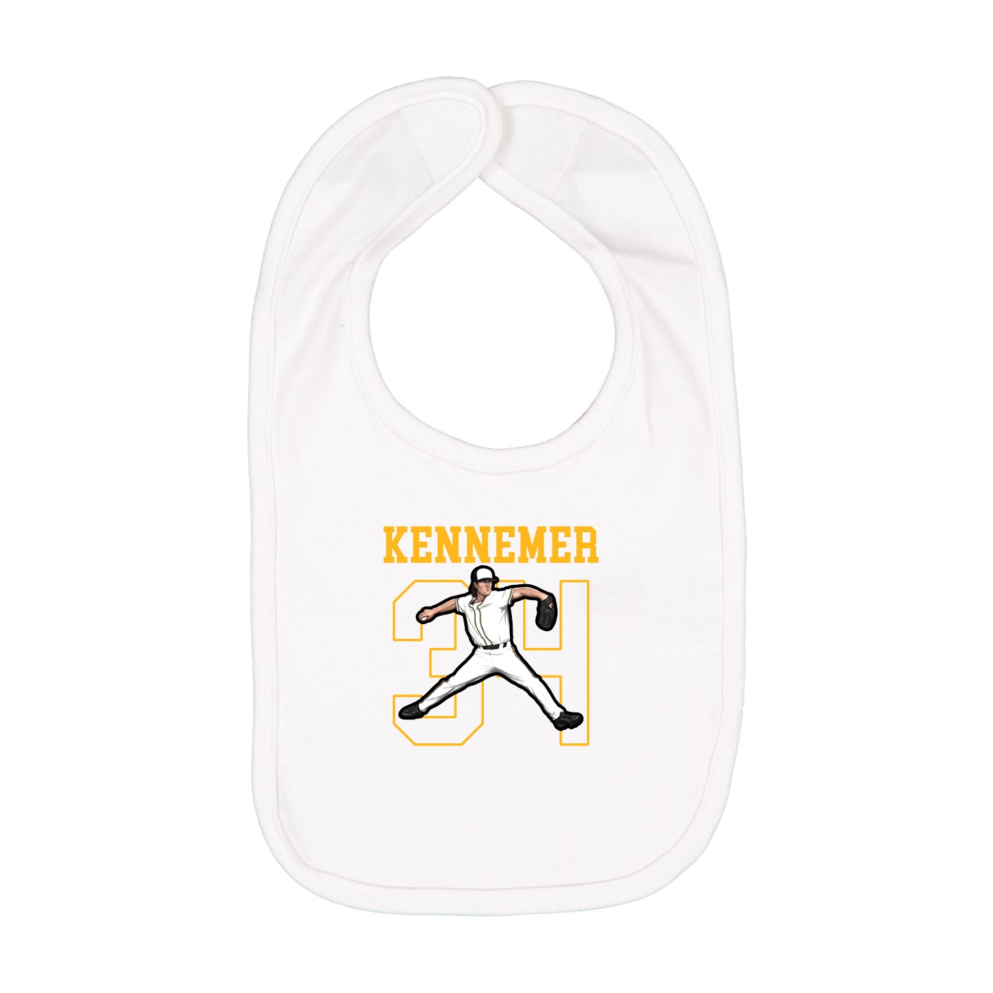 Infant Bib — Shirsey in White