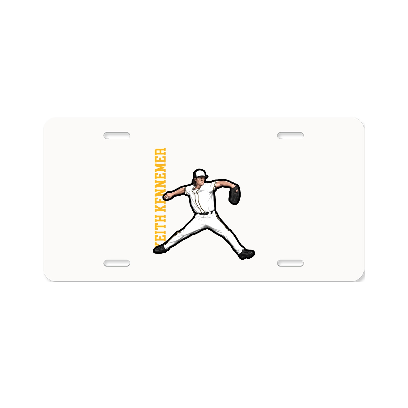 License Plate — Name Vertical in Classic