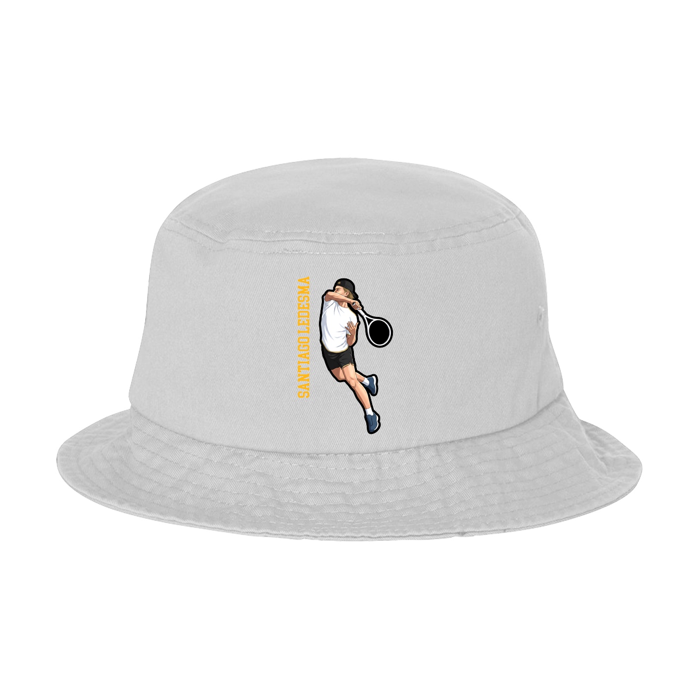 Bucket Cap — Name Vertical in White