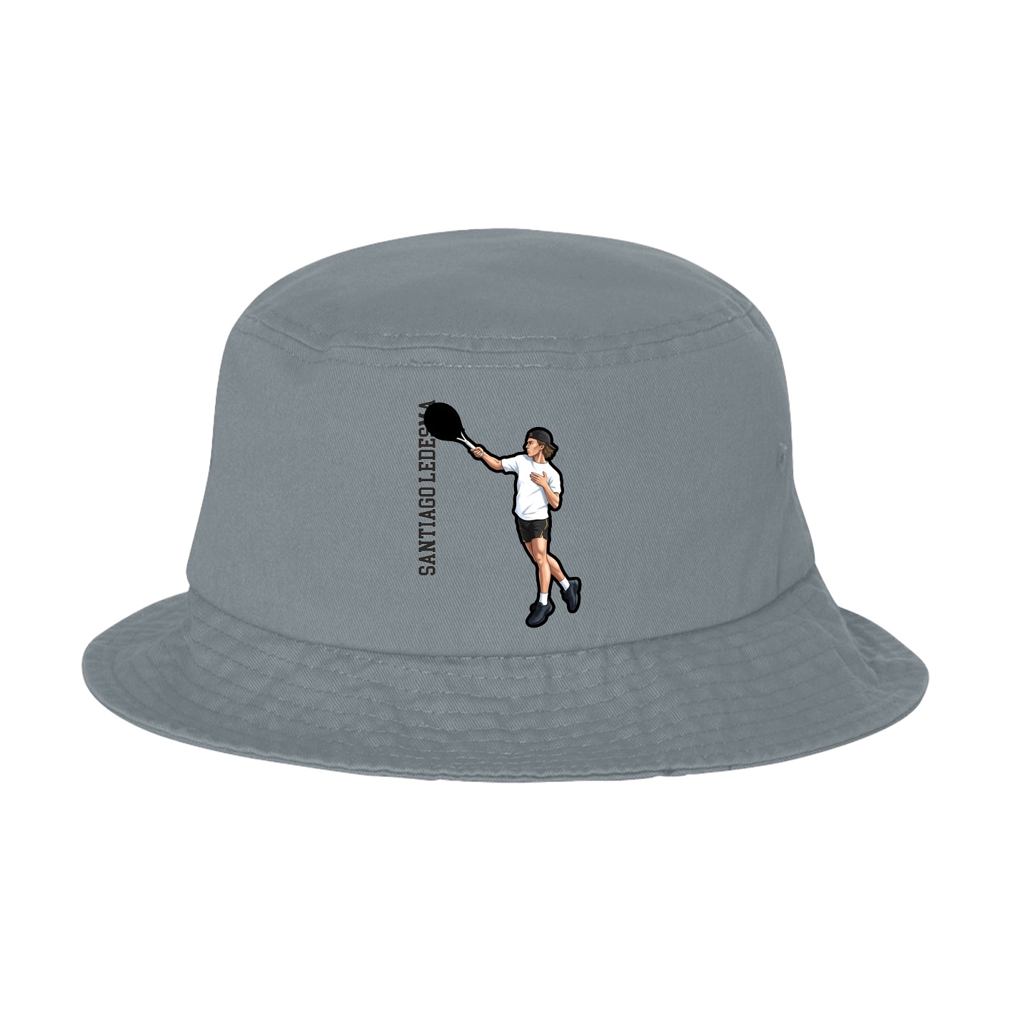 Bucket Cap — Name Vertical in Grey