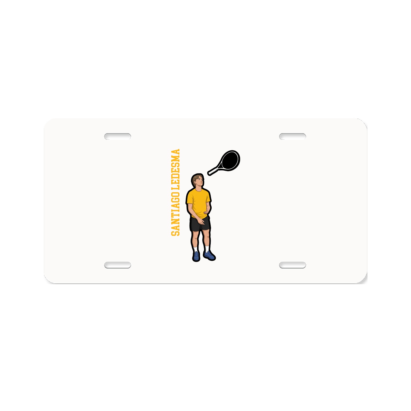 License Plate — Name Vertical in Classic