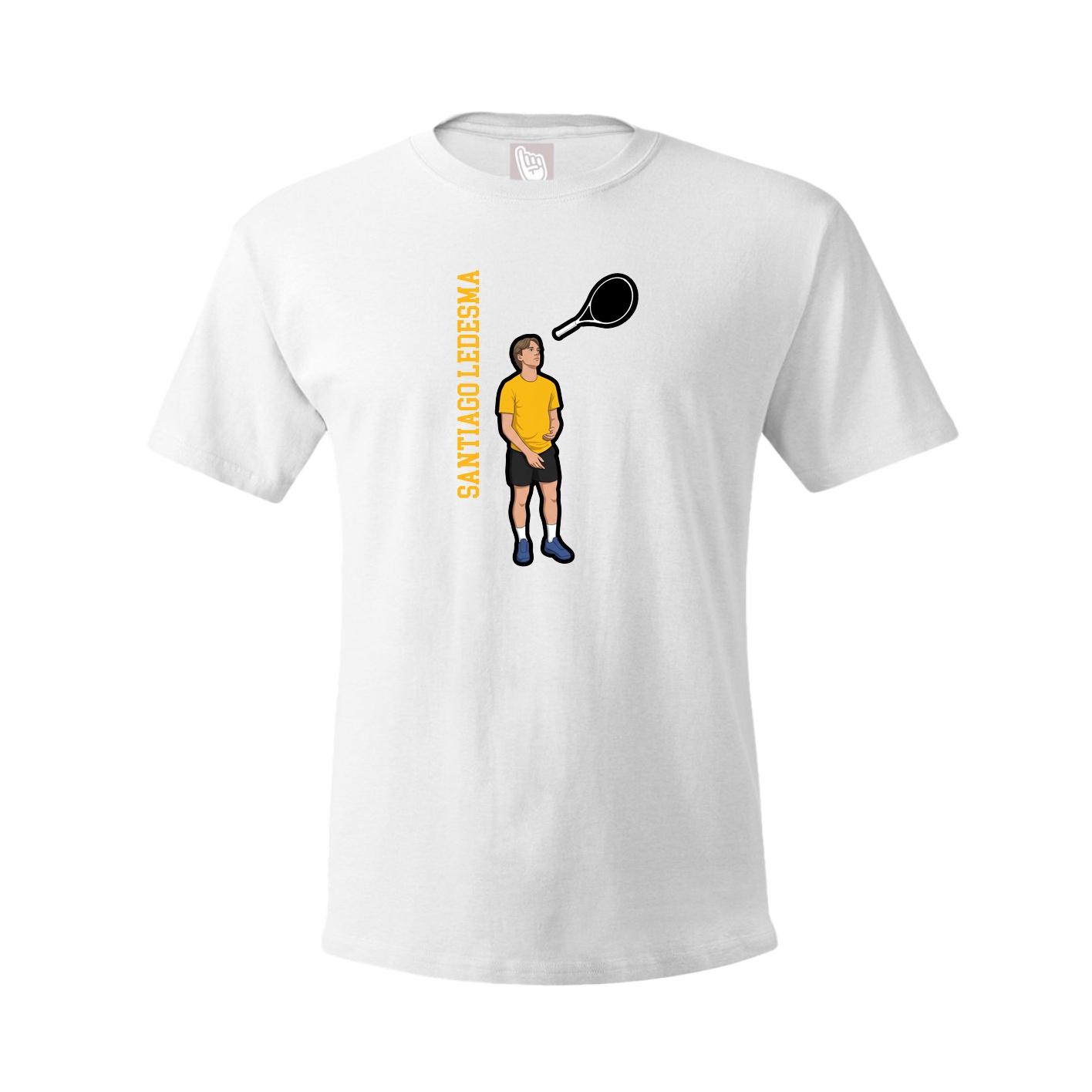Youth Tee — Name Vertical in White