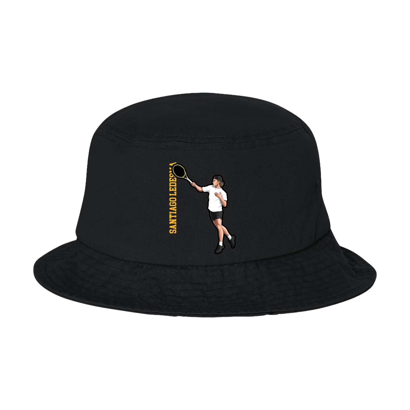 Bucket Cap — Name Vertical in Black