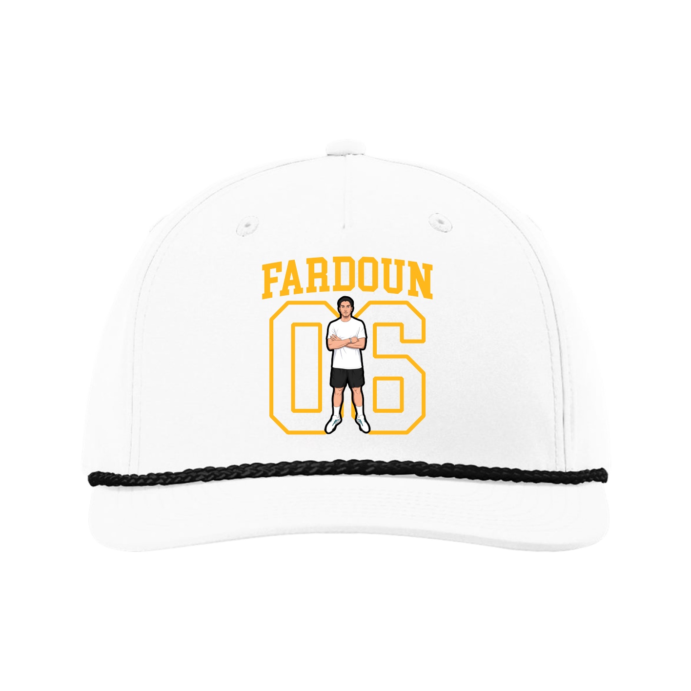 Five-Panel Classic Rope Cap — Shirsey in White
