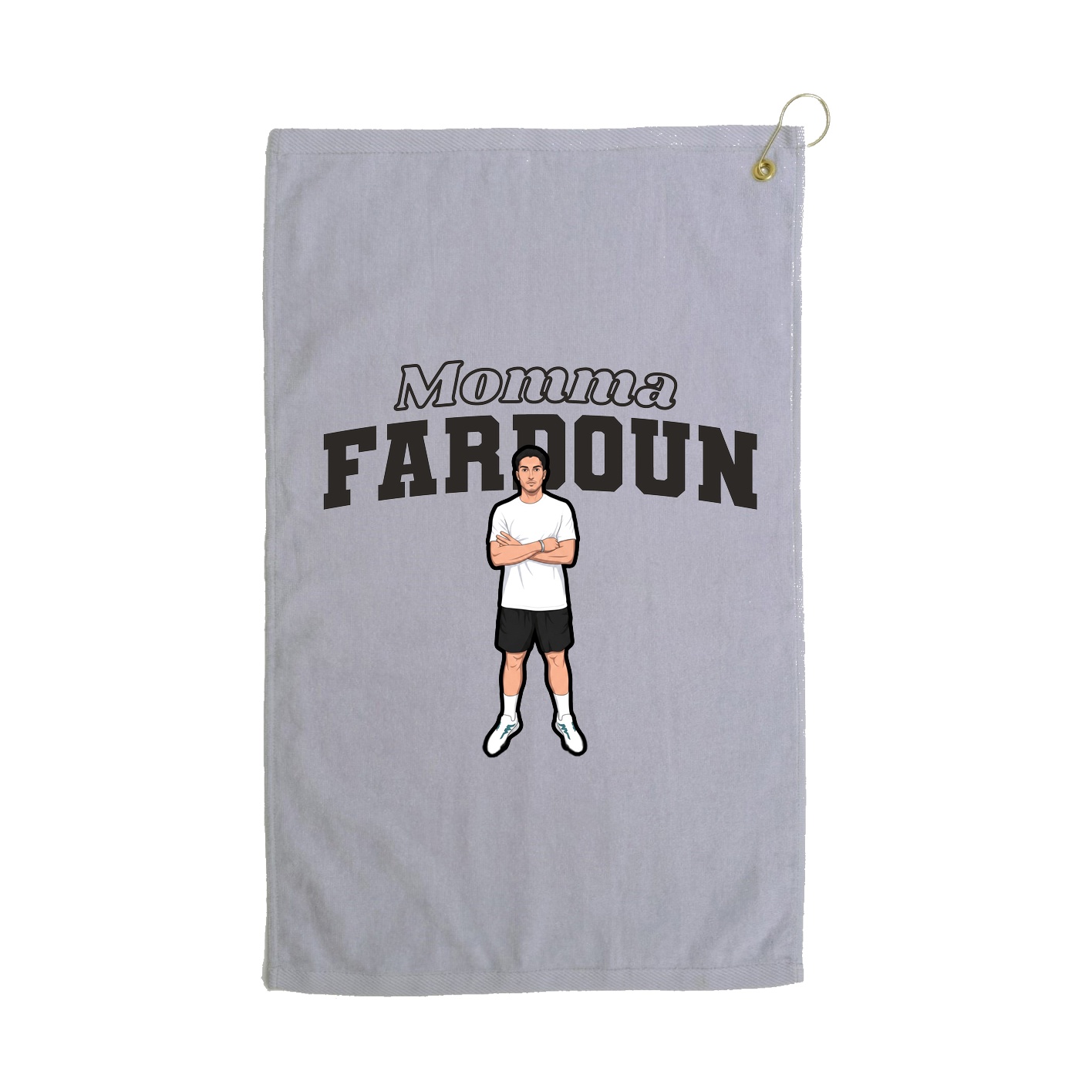 Golf Towel — Mothers Day Block in Grey