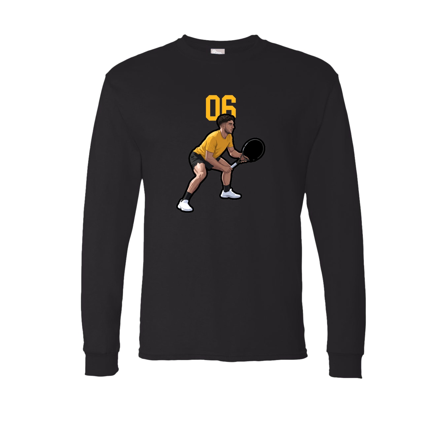 Long Sleeve Tee — Number Top in Black