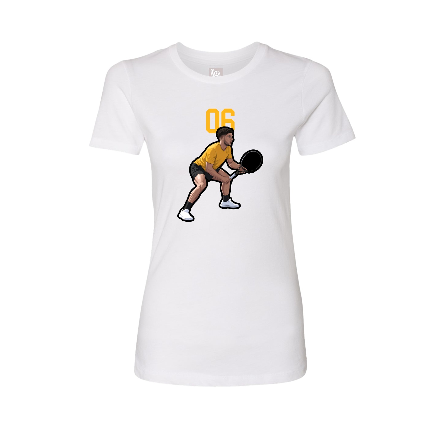 Fitted Women's Tee — Number Top in White