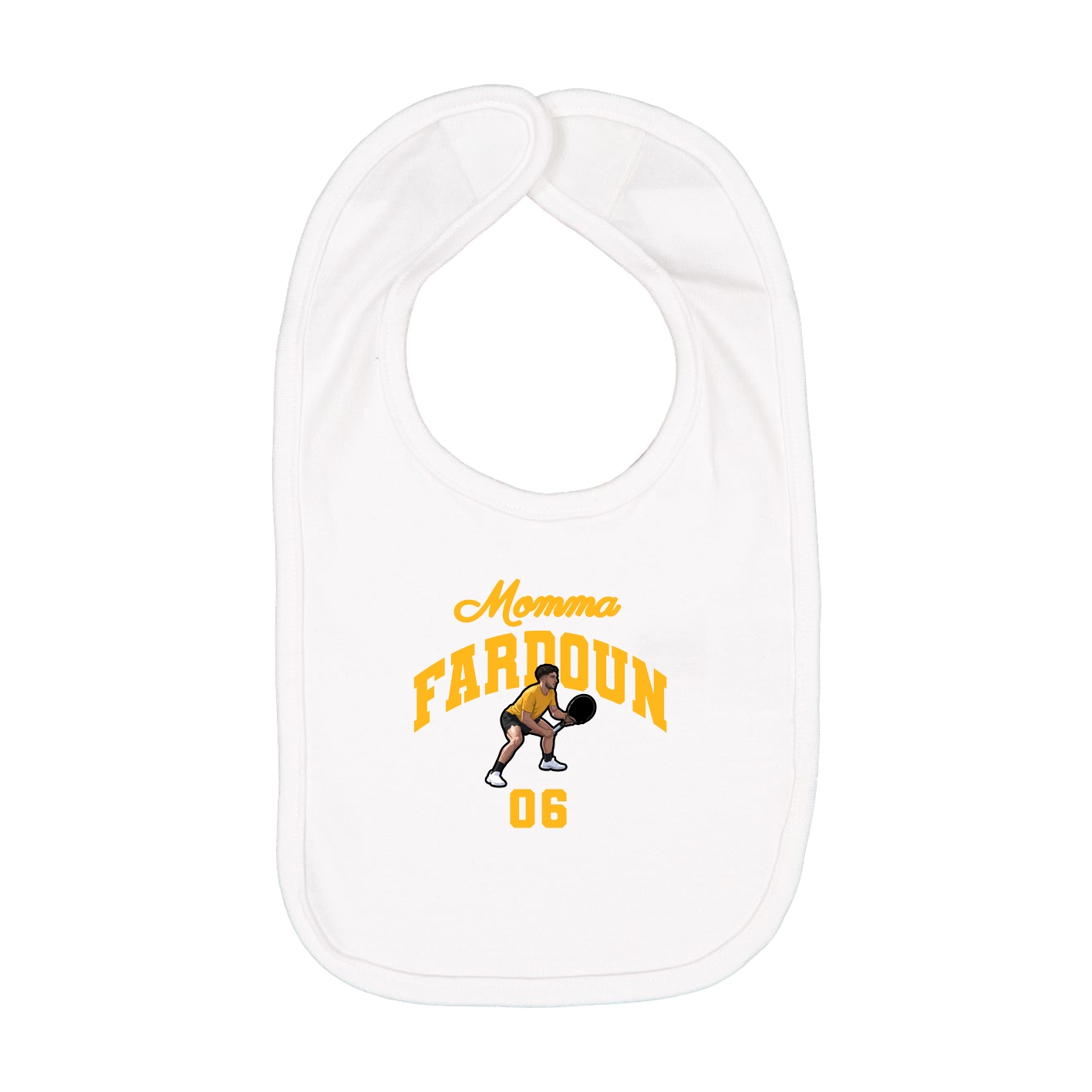 Infant Bib — Mothers Day Arch in White