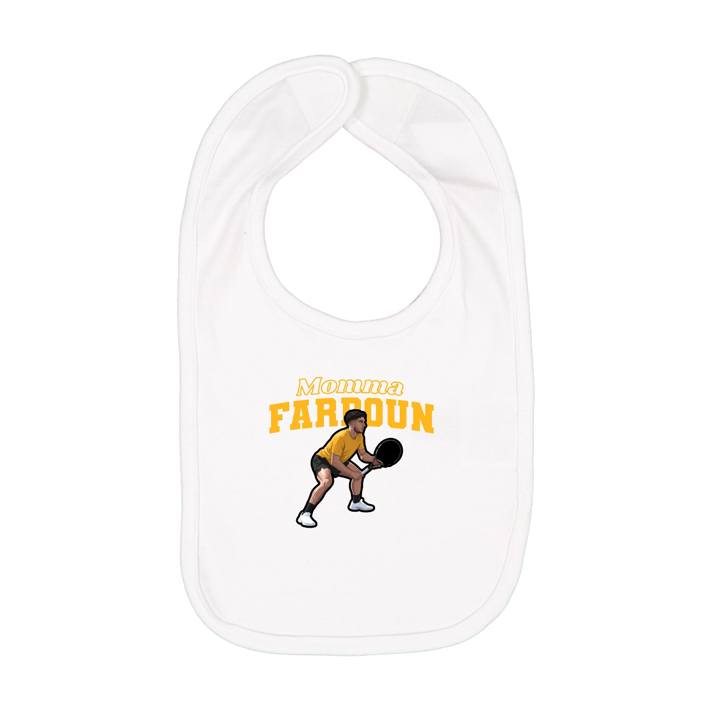 Infant Bib — Mothers Day Block in White