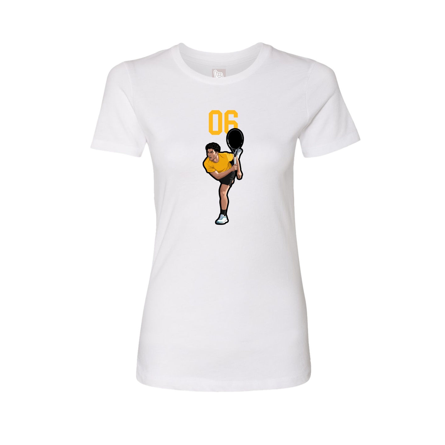 Womens Tee — Number Top in White