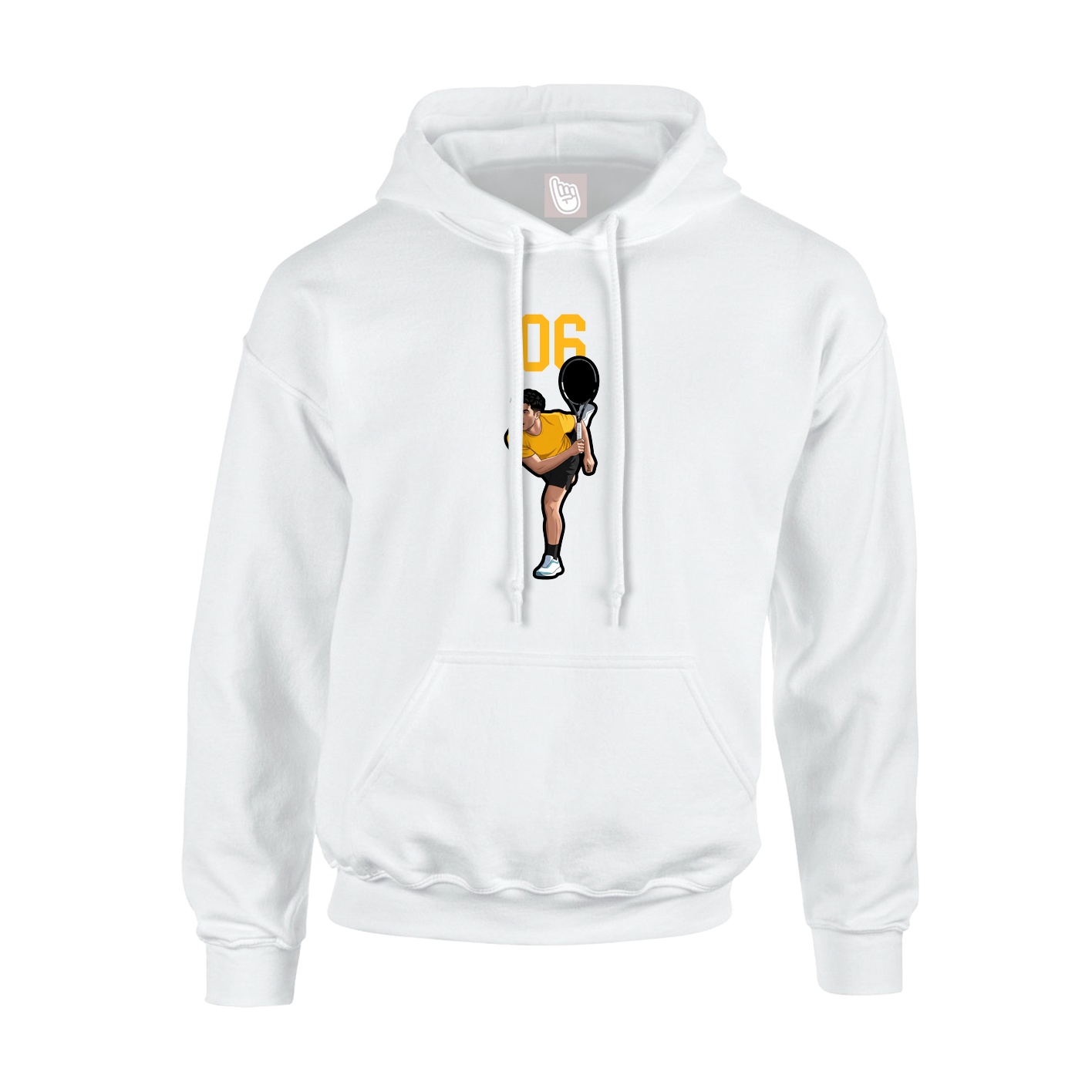 Youth Hoodie — Number Top in White