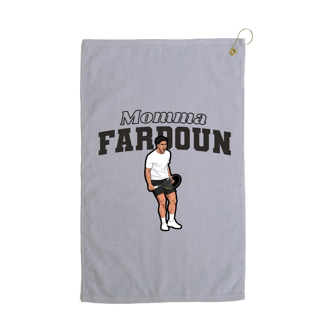 Golf Towel — Mothers Day Block in Grey