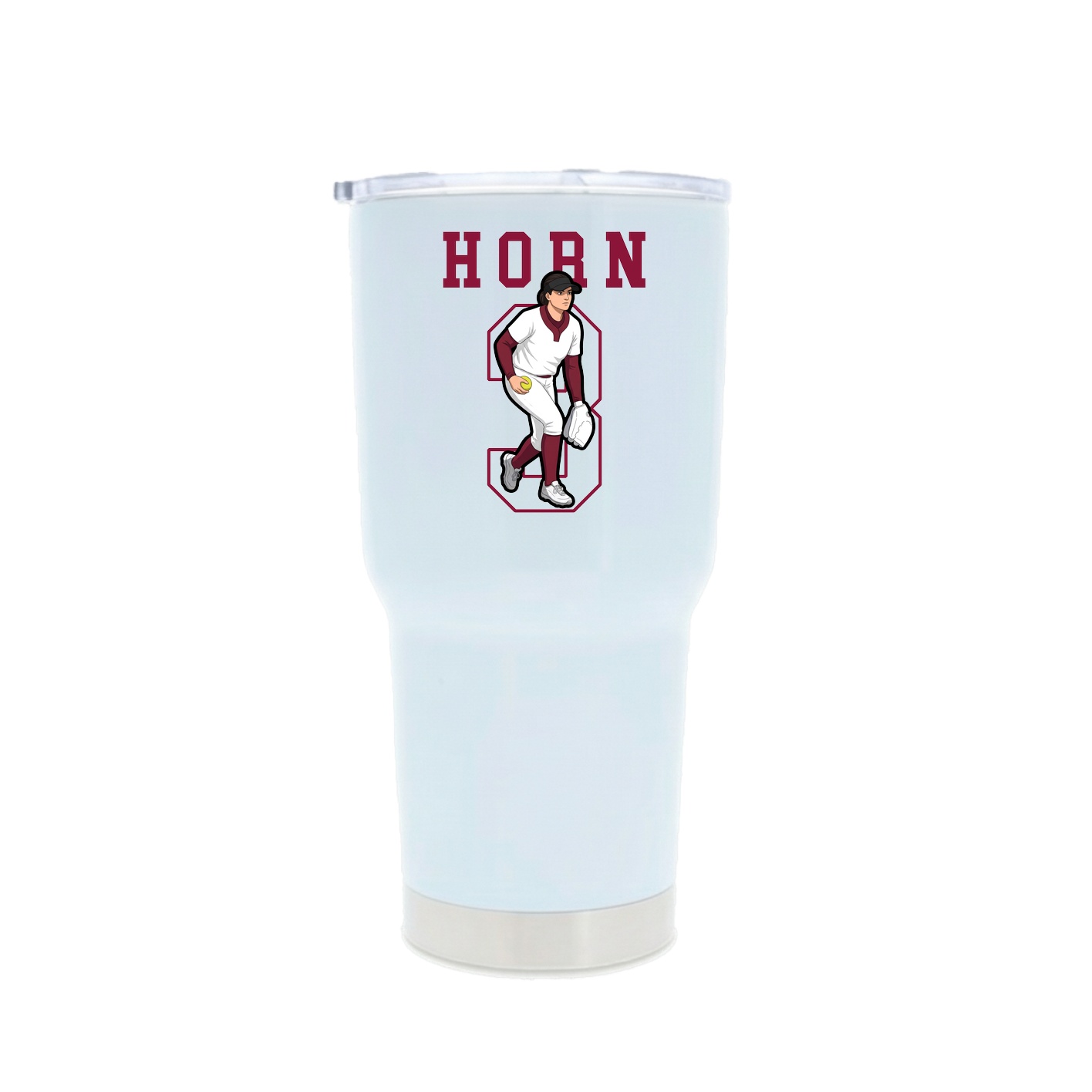30oz Stainless Steel Tumbler — Shirsey in White