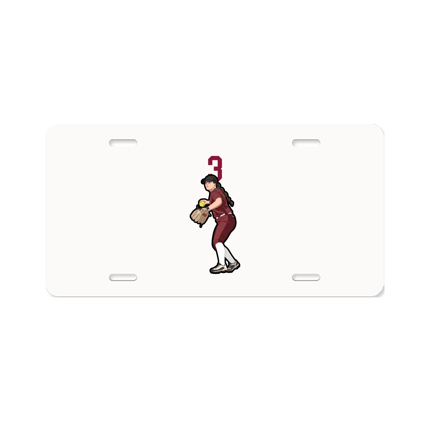 License Plate — Number Top in Classic