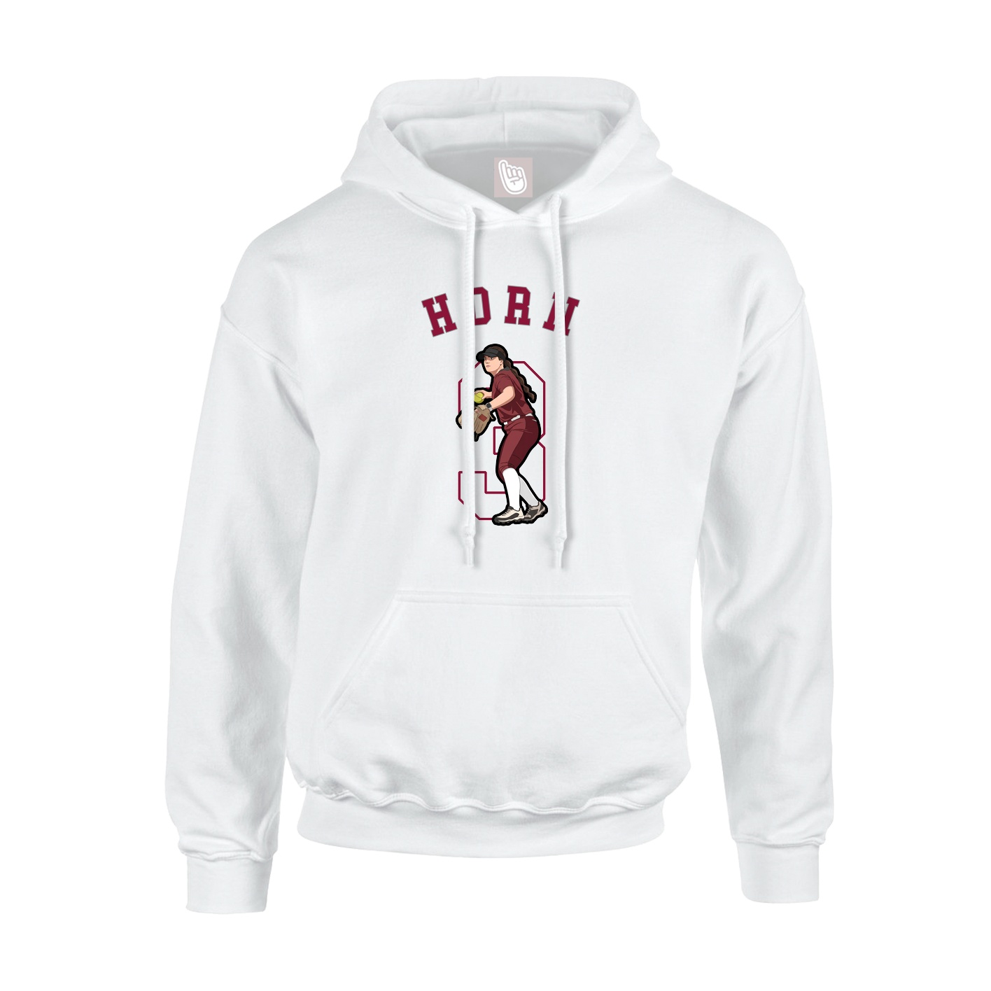 Youth Hoodie — Shirsey Arch in White