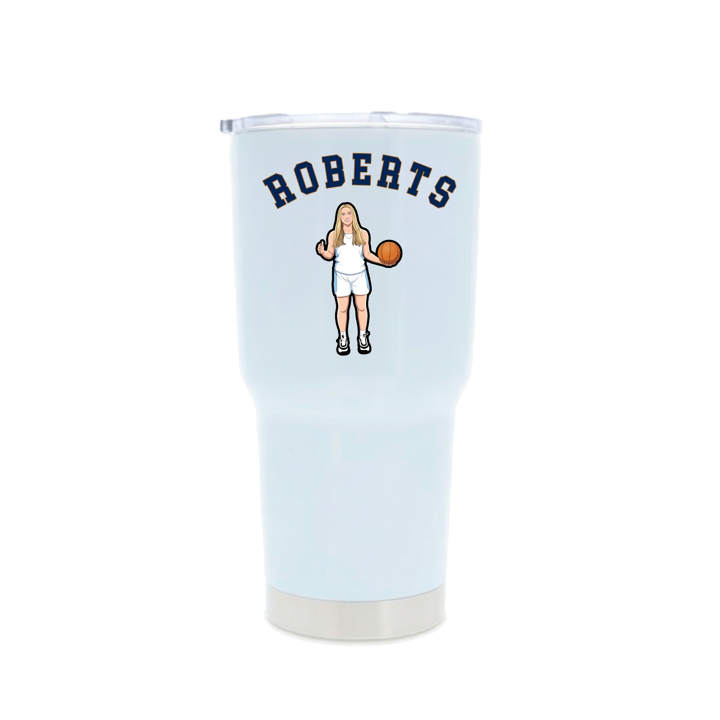 30oz Stainless Steel Tumbler — Shirsey Arch in White