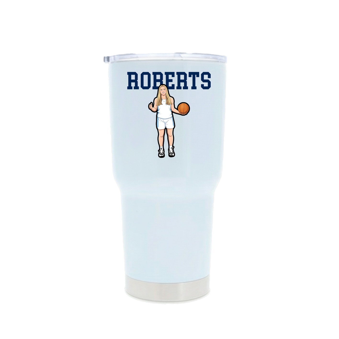 30oz Stainless Steel Tumbler — Shirsey in White