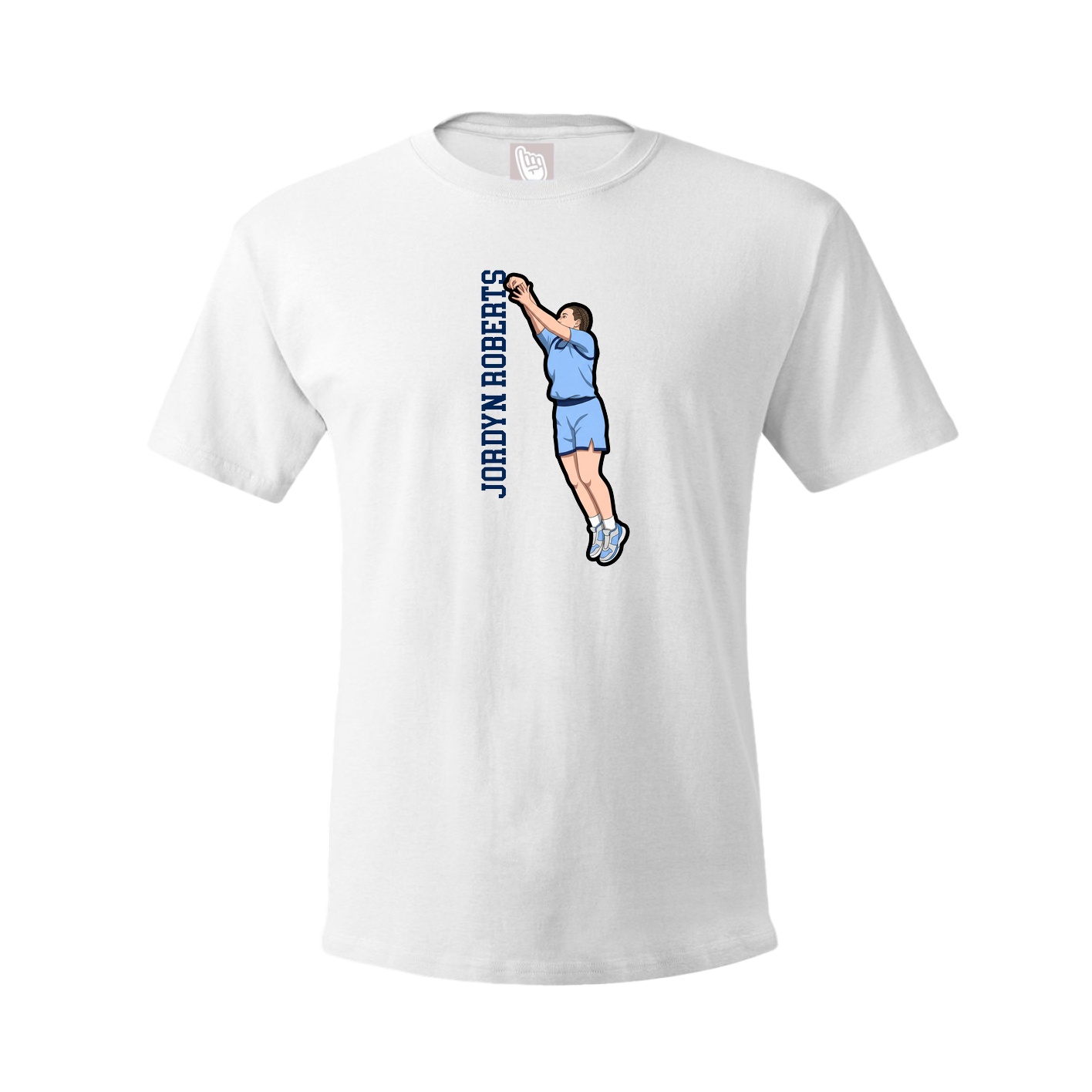 Tee — Name Vertical in White