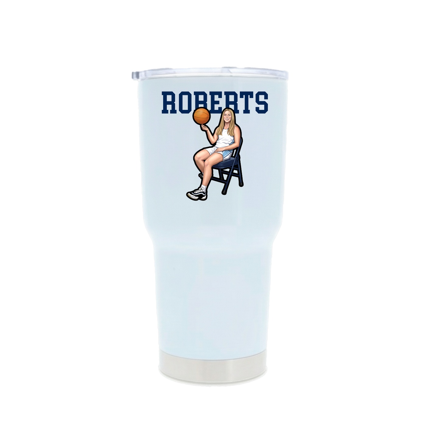 30oz Stainless Steel Tumbler — Shirsey in White
